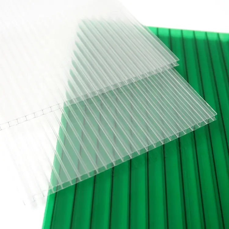 4MM Cheap Greenhouse Plastic Polycarbonate Double Walls Hollow Panels Sheets