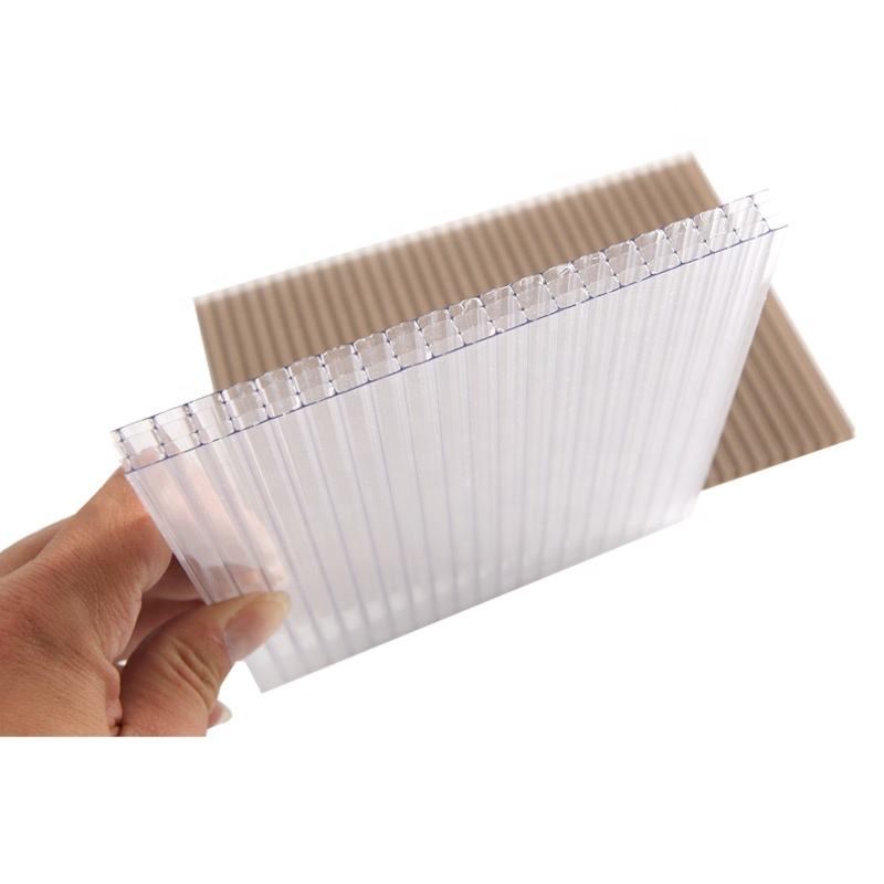 Custom Size PC Boards Clear Thickness Hollow Cellular UV Protection Multiwall Polycarbonate Sheets