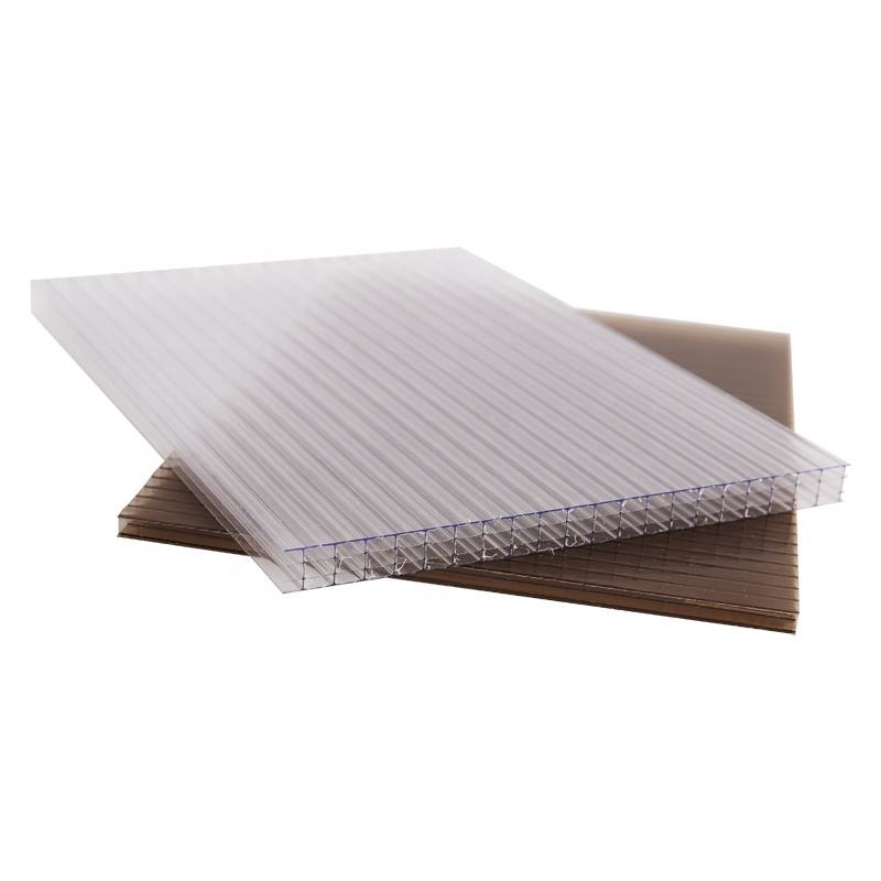 Easy installation high impact 6-20mm thickness four wall polycarbonate Hollow sheets Polycarbonate Multi Wall Sheet