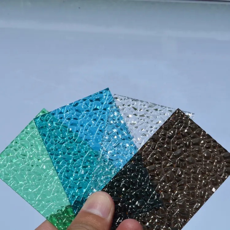 8Mm Transparent Raw Material Embossed Pc Skylight Embossed Polycarbonate Sheet