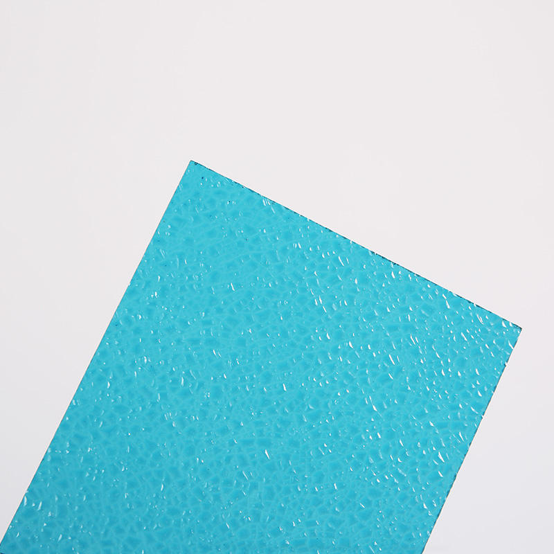 6mm Polycarbonate Flat Sheet Embossed In Blue